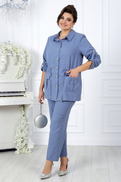 Брюки, жакет, майка Ninele 7402 джинсовый - фото 10