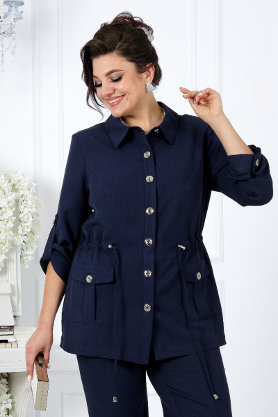 Брюки, жакет, майка Ninele 7402 темно-синий - фото 3