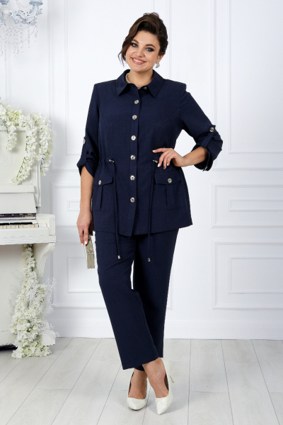 Брюки, жакет, майка Ninele 7402 темно-синий - фото 11