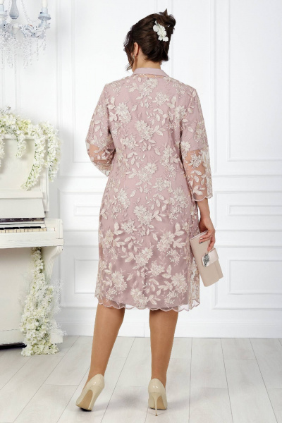 Кардиган, платье Ninele 5970 пудра - фото 14