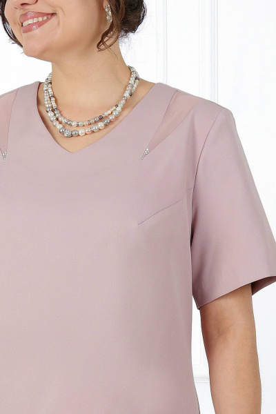 Кардиган, платье Ninele 5970 пудра - фото 11