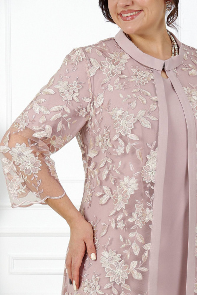 Кардиган, платье Ninele 5970 пудра - фото 8