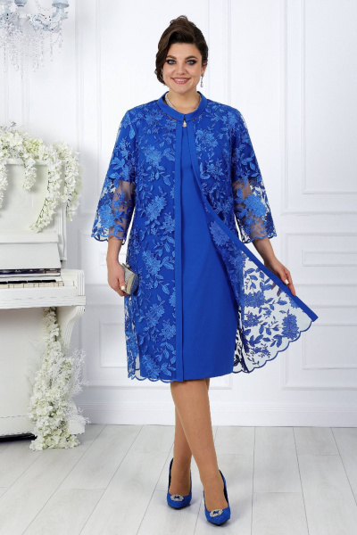 Кардиган, платье Ninele 5970 василек - фото 2