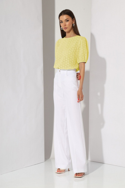 Блуза прямого силуэта с нагрудными вытачками и коротким рукавом N.O.W. 1293-1 - фото 5