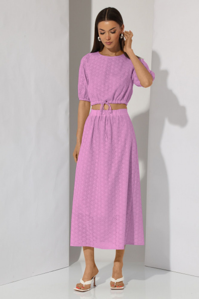 Топ с капелькой и юбка миди с резинкой и шнуром N.O.W. 1295 - фото 4