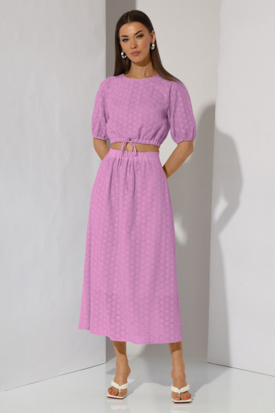 Топ с капелькой и юбка миди с резинкой и шнуром N.O.W. 1295 - фото 1