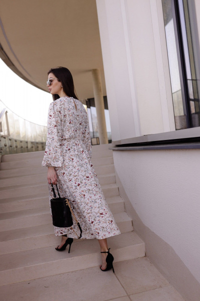 Платье Krasa М353-24 белый_в_цветы - фото 10