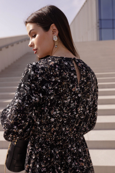 Платье Krasa М353-24 черный_в_цветы - фото 11