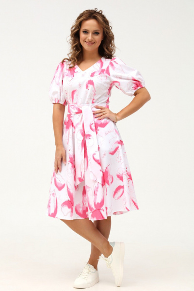 Романтическое платье с отрезной талией и сборкой Angelina & Сompany 989 - фото 8