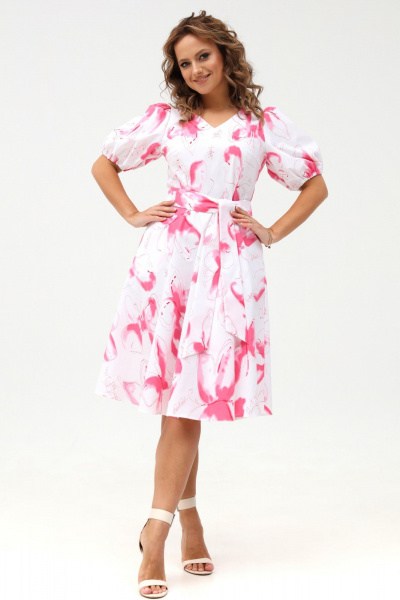 Романтическое платье с отрезной талией и сборкой Angelina & Сompany 989 - фото 5