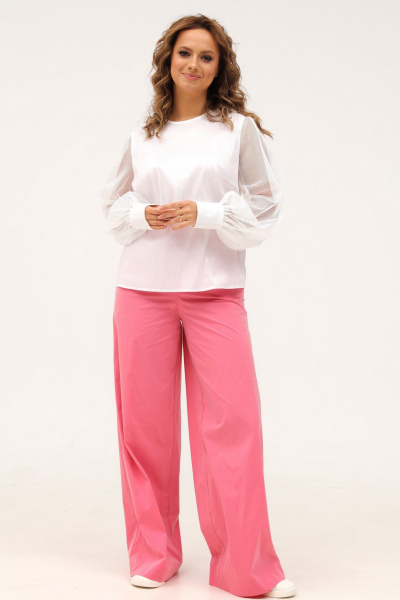 Блуза из сетки в стиле casual с длинным рукавом Angelina & Сompany 990 - фото 8