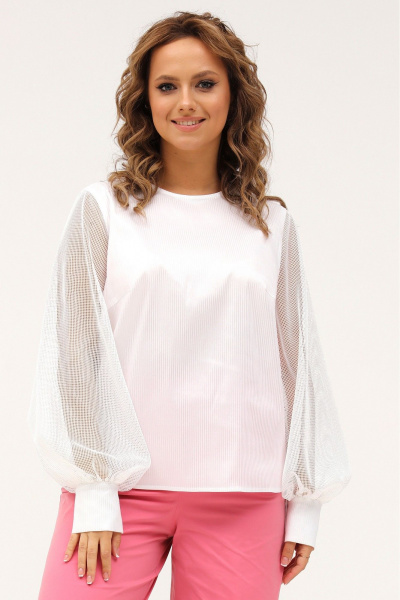 Блуза из сетки в стиле casual с длинным рукавом Angelina & Сompany 990 - фото 5