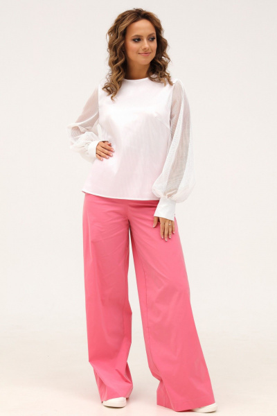 Блуза из сетки в стиле casual с длинным рукавом Angelina & Сompany 990 - фото 2