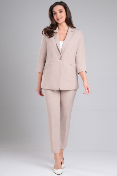 Брюки, жакет LeNata 20404 бежевый - фото 1