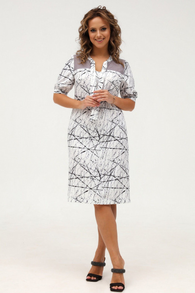 Элегантное платье из плательной ткани с галстуком Angelina & Сompany 993 - фото 7