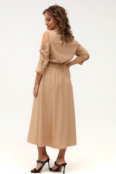 Платье рубашечного типа с расклешением и поясом Angelina & Сompany 994 - фото 7