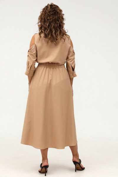 Платье рубашечного типа с расклешением и поясом Angelina & Сompany 994 - фото 4