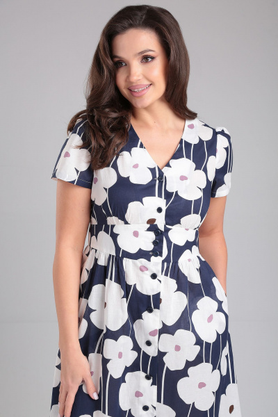 Платье LeNata 16400 цветы - фото 5