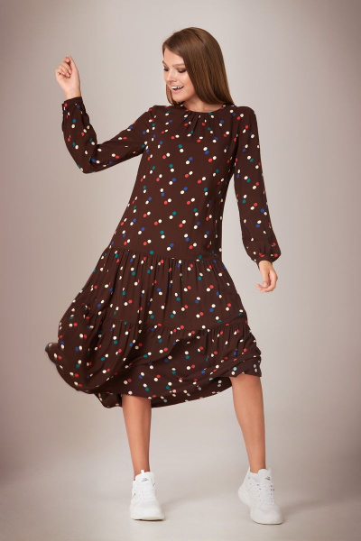 Платье Andrea Fashion AF-28/2 горох_цветной - фото 2
