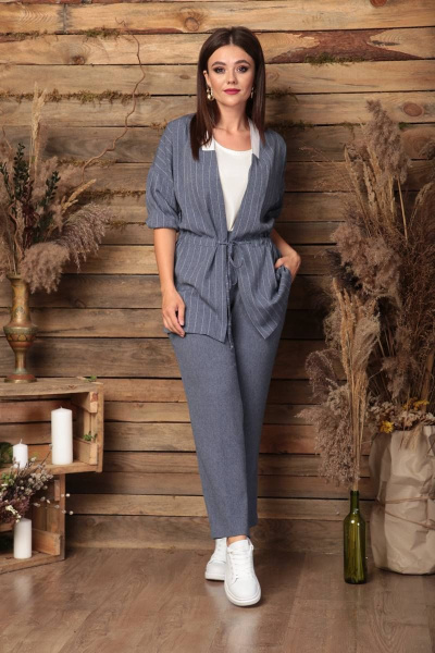 Брюки, жакет, топ Anastasia 456.1 джинс - фото 1