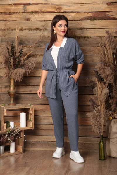 Брюки, жакет, топ Anastasia 456.1 джинс - фото 6