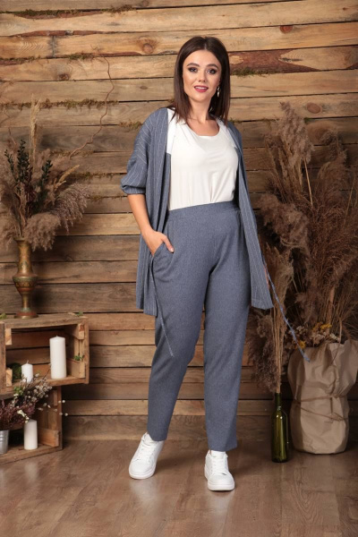 Брюки, жакет, топ Anastasia 456.1 джинс - фото 3