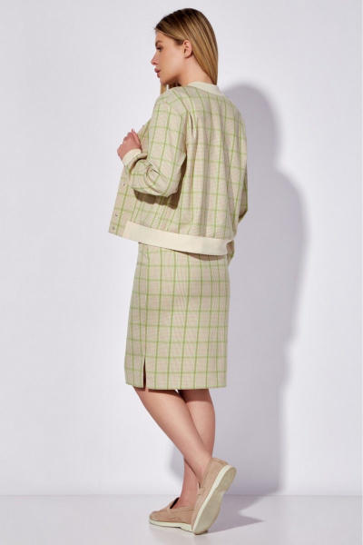 Жакет бомбер с накладными карманами и отделкой трикотажем LEANNA-STYLE 6008 мультиколор - фото 9