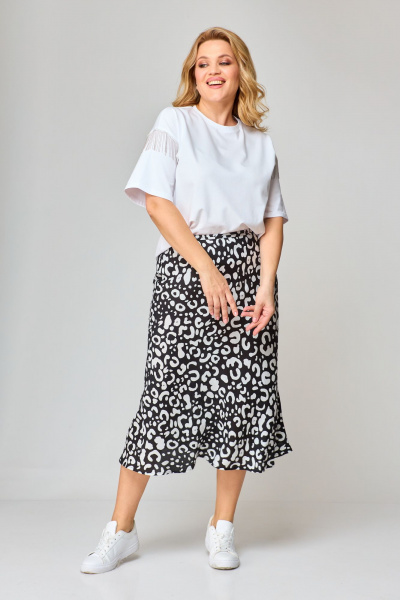 Футболка, юбка VIPPRIMO 105 белый-черный - фото 9