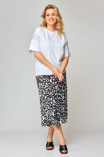 Футболка, юбка VIPPRIMO 105 белый-черный - фото 5