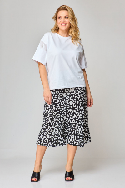 Футболка, юбка VIPPRIMO 105 белый-черный - фото 4