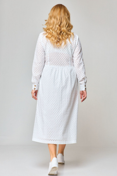 Платье-рубашка из хлопка с накладными карманами VIPPRIMO 106 белый - фото 2