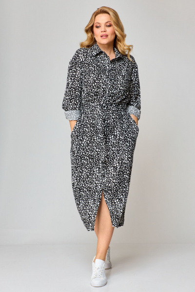 Платье макси с принтом и поясом из вискозы VIPPRIMO 107 мультиколор - фото 12