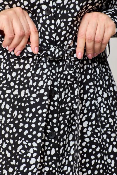 Платье макси с принтом и поясом из вискозы VIPPRIMO 107 мультиколор - фото 10