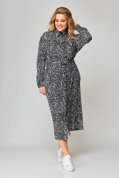 Платье макси с принтом и поясом из вискозы VIPPRIMO 107 мультиколор - фото 7