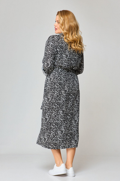 Платье макси с принтом и поясом из вискозы VIPPRIMO 107 мультиколор - фото 2