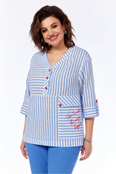 Блуза, брюки БагираАнТа 946 голубой - фото 3