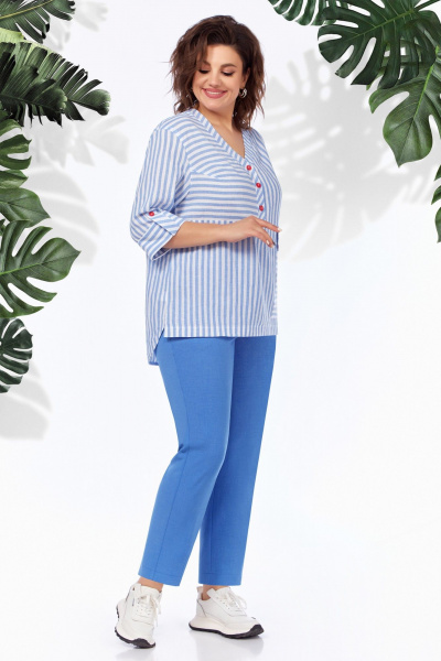 Блуза, брюки БагираАнТа 946 голубой - фото 2