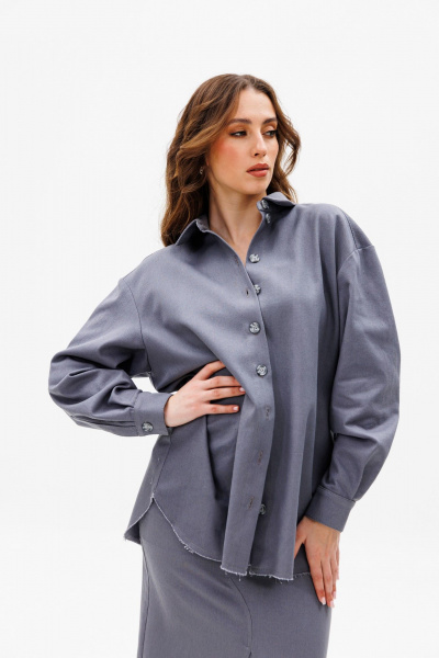 Рубашка, юбка ANIDEN 312-1 серый - фото 9