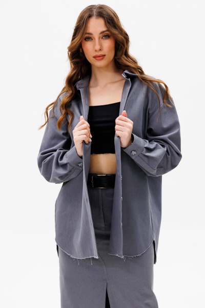 Рубашка, юбка ANIDEN 312-1 серый - фото 4