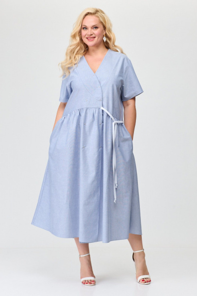 Платье Avenue 0121 голубой - фото 9