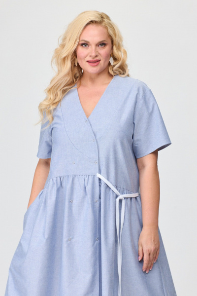 Платье Avenue 0121 голубой - фото 8