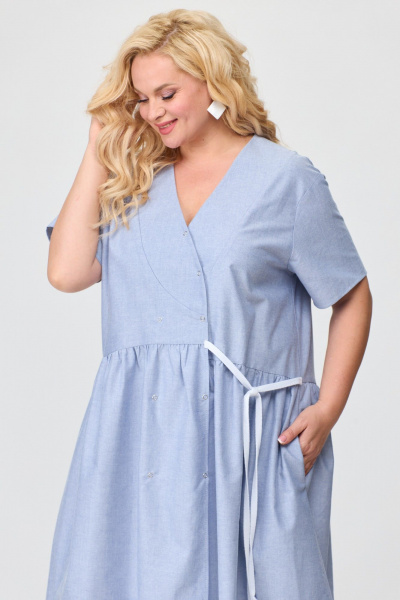 Платье Avenue 0121 голубой - фото 7