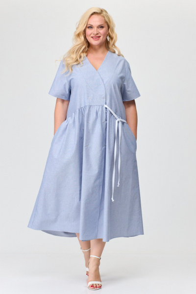 Платье Avenue 0121 голубой - фото 4