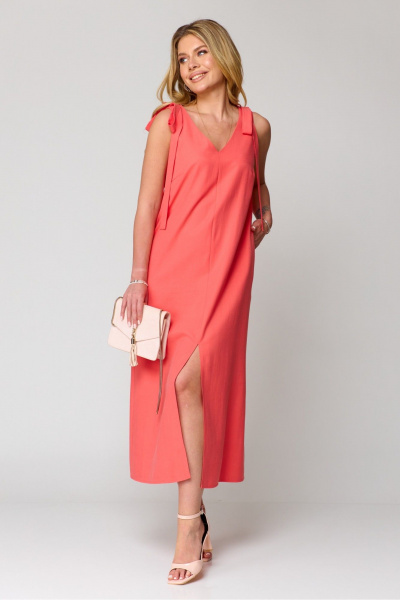 Платье, пояс Laikony L-771 лосось - фото 5