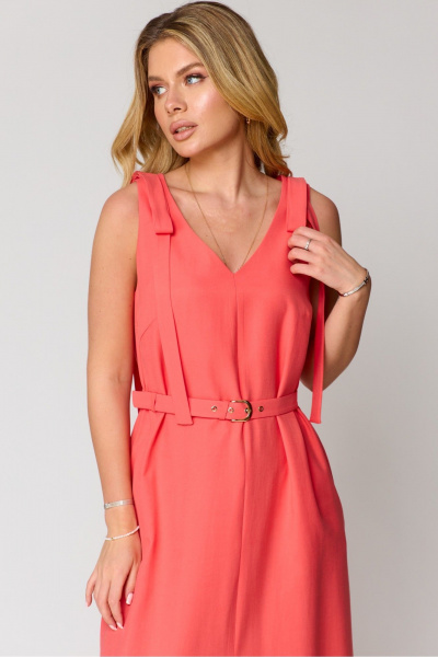 Платье, пояс Laikony L-771 лосось - фото 2