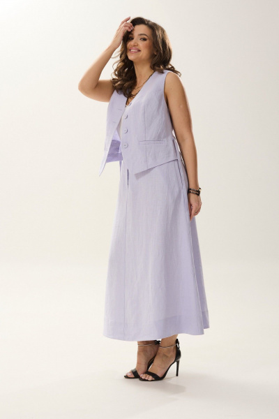 Жилет, юбка MALI 724-003 сирень - фото 7