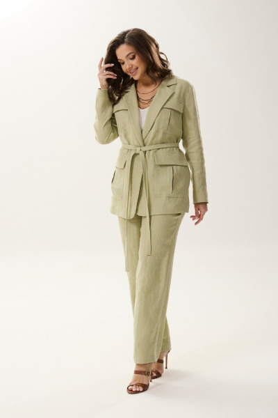 Брюки, жакет MALI 724-028 зеленый - фото 11