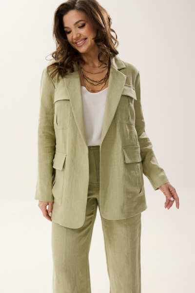 Брюки, жакет MALI 724-028 зеленый - фото 2