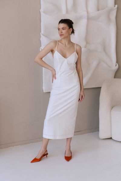 Платье нарядное прямое на тонких бретелях с вытачками HELEN BIRCH Pl035 - фото 2