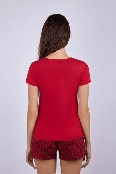 Пижама майка и шорты с коротким рукавом из трикотажа Verally 382-1 умка - фото 2